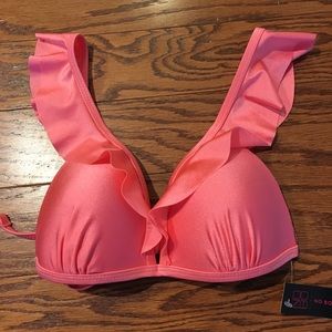 No Boundaries Ruffle Bikini Top